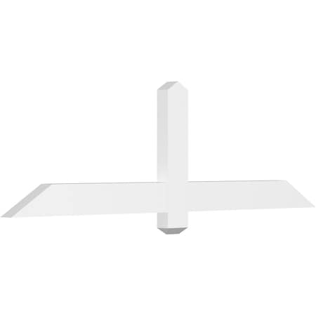 Ekena Millwork Eugene Architectural Grade PVC Gable Bracket, 60"W x 17 1/2"H x 2"D x 4"F, 7/12 Pitch GBP060X18X0204EUG00